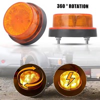 12V 24V LKW LED Blinklicht Stroboskop Notfall-Alarmleuchte Runde Rotierende Dach-Warnsignalleuchte
