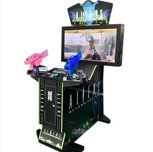 Simulator menarik kualitas tinggi dioperasikan koin anak-anak dalam ruangan alien waktu Krisis 4 mesin permainan menembak Arcade