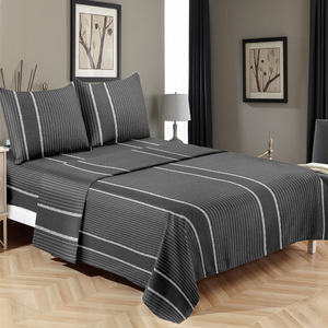 Ensemble de draps Queen luxueux et doux 100% polyester Design moderne Certifié OEKO-TEX 1800TC Nombre de fils - Product Image 3