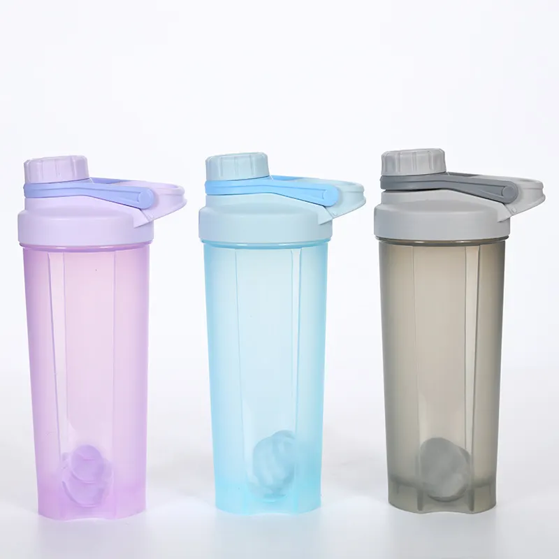 Large Capacity 700ml Sports Gym Protein Shaker Bottle Clear Leakproof Fitness Shaker Cup Water Shaker Bottles