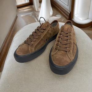 Chaussures de marche de luxe en daim de vachette, en cuir véritable, plates, pour hommes, skateboard, sport, unisexe, grandes tailles, logo personnalisable, collection automne, direct usine - Product Image 4