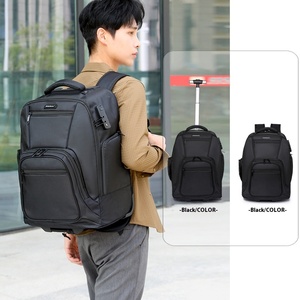 Valise de voyage d'affaires de 19 pouces, grande capacité, sac à dos à roulettes en Oxford, sac à roulettes géométrique, sac à roulettes, bagage à roulettes - Product Image 2