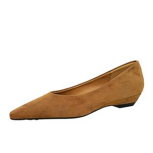 3683-15 Escarpins pour femmes de style européen américain imprimé léopard en daim confortable <span class=keywords><strong>15mm</strong></span> talon compensé bouche peu profonde talon bas - Product Image 2