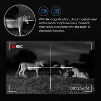 Teropong Penglihatan Malam untuk Berburu 300M Teropong Penglihatan Malam Digital Clip-on Monokuler Penglihatan Malam HD Mendukung Foto & Video, 850nm