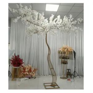 Artificial Wedding Outdoor Event Ceremony Decor Garden Home White Cherry Blossom Silk Flower Tree