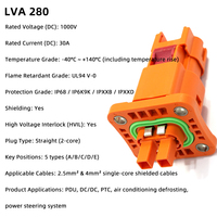 Connecteur haute tension LVA 280 pour véhicules électriques, prise d'alimentation automobile, connecteur robuste à montage sur panneau, faisceau de câblage fil-circuit