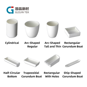 1800 ℃ nhiệt độ cao alumina <span class=keywords><strong>Corundum</strong></span> bán thuyền tròn Al2O3 nồi nấu kim loại để phân tích thermogravimetric - Product Image 5
