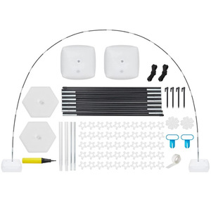 Balloon Arch Kit Adjustable Plastic Balloon Garland Stands Set with Water Fillable Bases and Water Bag Balloon Clips Manual Pump