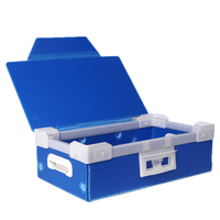 Bacs de tri en plastique ondulé personnalisés, pliables, empilables, recyclables, légers, certifiés ISO9001, pour le stockage en entrepôt