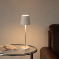 Lampe de table LED à commande tactile, 3 températures de couleur, gradation progressive, rechargeable, portable, pour chambre à coucher, salon, restaurant, bar