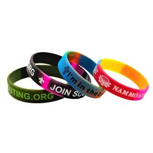 Bracelets en silicone écologiques promotionnels QM, gravés, multicolores, pour événements, impression personnalisée, décoration de bars et de concerts - Product Image 4
