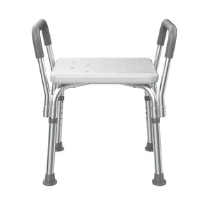 बुजुर्गों के लिए स्नान कुर्सी उपकरण मुक्त स्नान कुर्सी-8 के साथ समायोज्य ऊंचाइयों-पोर्टेबल विरोधी पर्ची स्नान कुर्सी के लिए बुजुर्ग