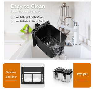 <span class=keywords><strong>2025</strong></span> thiết kế mới Nồi chiên không khí nhà máy thông minh điều khiển kỹ thuật số với Dual Zone giỏ thông minh thiết bị nhà bếp điện nồi chiên không khí - Product Image 6