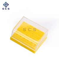 Support de fraises dentaires en plastique coloré pour perceuses de bloc de carbure de dentisterie équipement et accessoire de thérapie orale