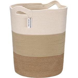 Haute qualité Eco linge tissé panier de rangement maison coton corde stockage organisateur panier à linge - Product Image 1