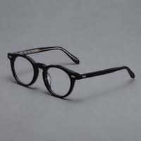 Gafas Ópticas Redondas Clásicas de Acetato para Mujer, Lentes de Acetato con Protección UV400 y Logotipo Personalizado a la Moda