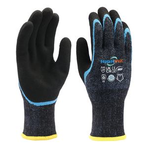 EN511 X1X 10G HPPE Guantes DE TRABAJO ANSI A4 resistentes a cortes Látex-Doble A4 Capa exterior de punto Acrílico Terry Guantes DE SEGURIDAD cepillados - Product Image 1