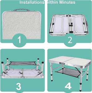 Woqi โต๊ะพับกลางแจ้ง | ตารางตั้งแคมป์อลูมิเนียมขนาดกะทัดรัดพิเศษ - Product Image 3