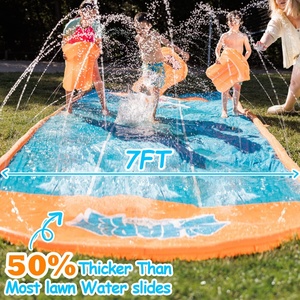 Toboggan aquatique pour enfants et adultes, tapis de jeu aquatique gonflable pour la pelouse, jeux aquatiques d'été en plein air - Product Image 4