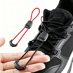 NOUVEAU Lacet en nylon rond sans nœud avec crochets en plastique et verrous pour chaussures d'extérieur - Product Image 1