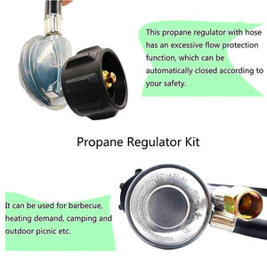 Kit de régulateur de tuyau de Propane 3/8 \ "écrou évasé femelle QCC1 raccord Surface lisse pour grils GPL supports de foyer chauffages au Propane - Product Image 5