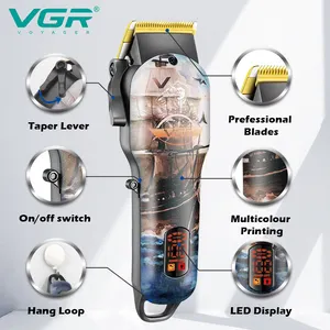 VGR V-689 Barber Hair Cut Machine Rechargeable Hair Trimmer Cordless Professional Electric Hair Clippers For Men