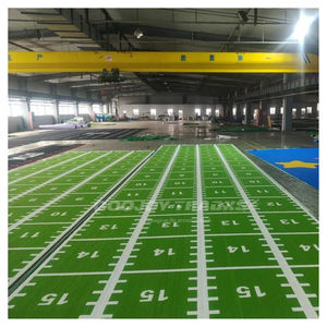 Gazon synthétique de qualité supérieure pour piste de sprint de salle de sport, 16 m, vert, marquages complets, haute densité, pour entraînement en traîneau et exercices d'agilité - Product Image 2