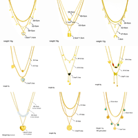 Colliers ras du cou et chaînes de mode multicouches pour femmes, en acier inoxydable personnalisé, or 18 carats, perles, pendentifs cœur et papillon