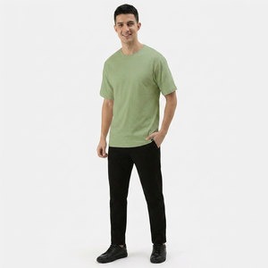 T-shirt pour homme, nouvelle collection 2026, uni, coupe ample, décontracté, séchage rapide, léger, respirant, tenue de tous les jours, col rond - Product Image 1