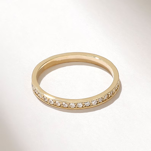 Classic Lab Diamond Wedding Engagement <b>Ring</b> 14K Yellow Gold <b>Fine</b> <b>Rings</b> Lab Grown Diamond <b>Ring</b> Eternity Wedding Band For Women - Product Image 1
