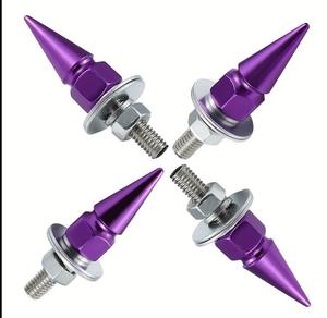 מגולף צבעוני צבעוני ברגים קטנוע רישיון צלחת שינוי אביזרים חיצוניים אופנוע אלומיניום - Product Image 2