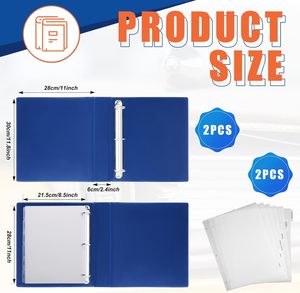 Organiseur de portefeuille professionnel Inthetrend pour la planification des successions, classeur à 3 anneaux en PVC/carton, style dossier pour le bureau et l'école - Product Image 2