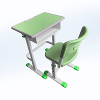 Fabricant chinois de mobilier scolaire en gros : Table de classe avec plateau en plastique, hauteur réglable et fente pour stylo, idéale pour l'étude à domicile