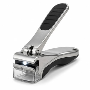 Coupe-ongles LED en acier inoxydable avec lumière et collecteur de débris pour les ongles des doigts - Product Image 1