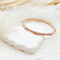 Bracelet en argent sterling S925 plaqué or avec détails incrustés de zircon, bijoux tendance unisexe