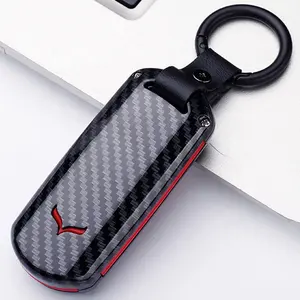 2019 2020 Car Key Remote Control Cover Carbon Fibre Key Holder Full Protection 3 Buttons Key Fob Case Cover For Mazda