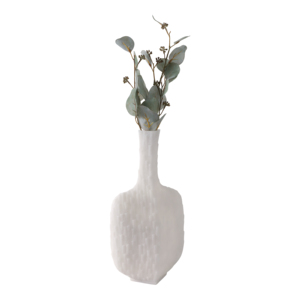 Vaso decorativo in poliresina testurizzato per erba della pampa, steli artificiali, fiori freschi, decorazione per il soggiorno - Product Image 2