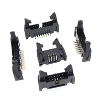 Connecteur de prise IDC à crochet droit/angle droit DC2 2,54 mm de pas 10/14/16/20/26/30/40P pour câble plat IDC