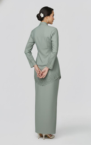 Kilang OEM Jahit Pukal Borong Kebaya Riau <b>Tie</b> <b>Dye</b> Cotton Wrinkled Casual Breathable Private Label Production Muslimah Modest Set - Product Image 4