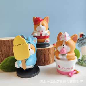 Caja ciega de juguete divertido juego de rol perro Corgi plástico escritorio juguete mejor regalo de Navidad - Product Image 4