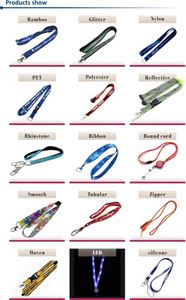 Custom Fashion Printing Glitter <b>Lanyards</b> Silver - Product Image 4