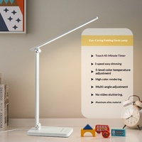Lampe de bureau LED moderne et simple à CRI 90 pour la protection des yeux, idéale pour l'étude, le dortoir et la lecture au chevet - Contrôle tactile USB, cadeau pour étudiant