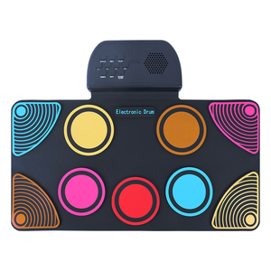 HQC6 - Juego de Batería Portátil Enrollable para Niños y Adultos, Pad de Batería Electrónico de Silicona con Diseño de Arcoíris, <span class=keywords><strong>Kit</strong></span> de Batería Eléctrica - Product Image 1