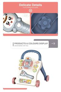 Meilleures ventes : Trotteur d'apprentissage pour bébé, pliable en plastique, avec volant musical portable et fonction poussette - Product Image 6