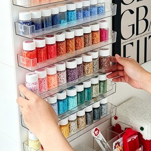 Perler Bead Storage Box Wall Mounted Transparent <b>Large</b> Capacity Bottle For Organizing Beads Display Rack - Product Image 3