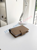 Porte-documents personnalisé en cuir grainé A4 A5 A6 A7, organiseur à 6 anneaux pour budget, classeur à feuilles mobiles avec intercalaires