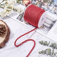 Ceinture de corde torsadée à trois brins 10 mètres en nylon de soie tissé à la main bricolage décoration de la maison de noël rideau cravate pour vêtements chaussures