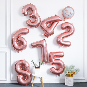 Globo de Helio Personalizado de 40 Pulgadas con Número en Degradado, Globo Digital de Aluminio Dorado, Plateado y Rosa para Fiestas de Cumpleaños, Se Llena con Aire - Product Image 3