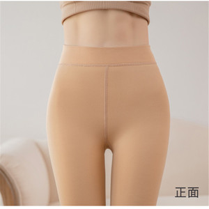 Leggings invernali da <span class=keywords><strong>donna</strong></span> ispessiti foderati in pile lucidi all'acqua, pantaloni neri senza Pilling, collant monopezzo - Product Image 5