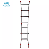 Échelle multi-usages 3/4/5/6 marches Escalier pliant 6 en 1 pour l'extérieur Échelle en aluminium à double usage Échelle géante pliante